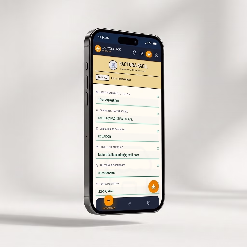 Factura Fácil App - Sistema de Facturación Electrónica SRI Ecuador con modo offline, IA fiscal y multi-sucursal